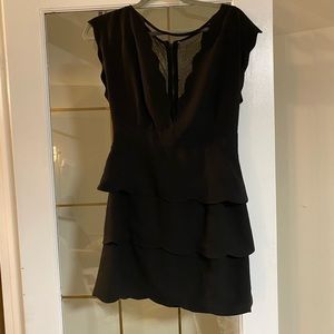 BP Scalloped Black Mini Dress
